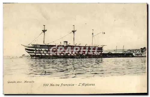 Ansichtskarte AK Bateau Guerre Marine Francaise L Algesiras