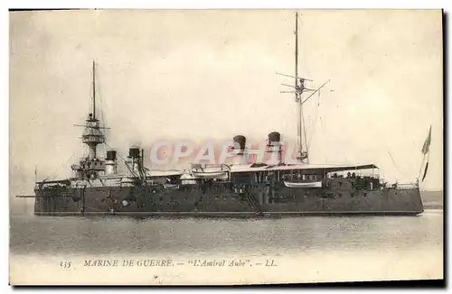 Ansichtskarte AK Bateau Guerre Marine de Guerre L Amiral Aube