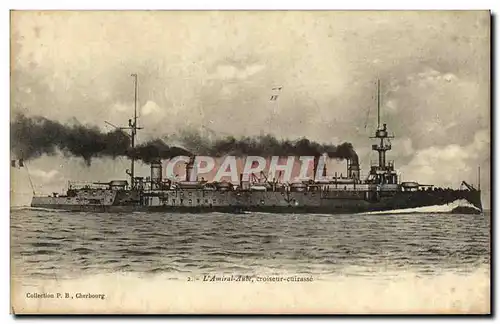 Cartes postales Bateau Guerre L Amrial Aube Croiseur cuirasse