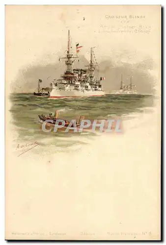 Cartes postales Bateau Guerre Croiseur Amiral Charner Bruix