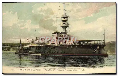 Ansichtskarte AK Bateau Guerre Marine du Guerre L Amiral Trehouard garde cotes