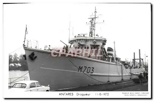 Cartes postales moderne Bateau Guerre Antares Dragueur 1972