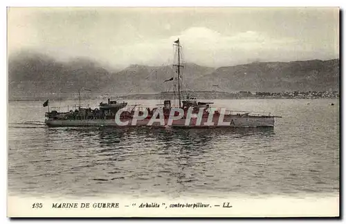 Ansichtskarte AK Bateau Guerre Marine de Guerre Arbalete Contre torpilleur