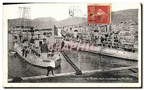 Cartes postales Bateau Guerre Toulon Contre torpilleurs au petit rang