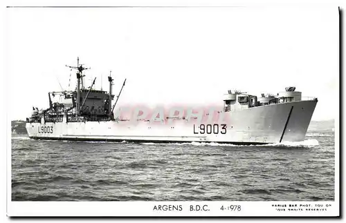 Cartes postales moderne Bateau Guerre Argens B D C 1978