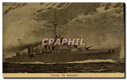 Cartes postales Bateau Guerre Crucero La Argentina