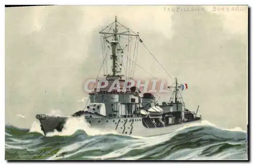 Cartes postales Bateau Guerre Torpilleur Bombarde Haffner