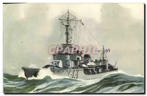 Cartes postales Bateau Guerre Torpilleur Bombarde Haffner