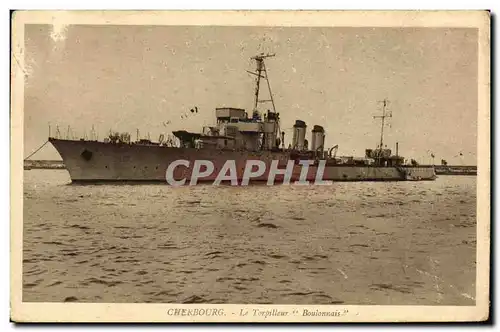 Cartes postales Bateau Guerre Cherbourg Le Tropilleur Boulonnais