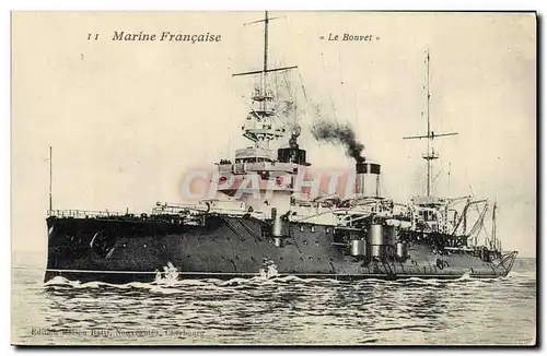 Ansichtskarte AK Bateau Guerre Marine Francaise Le Bouvet