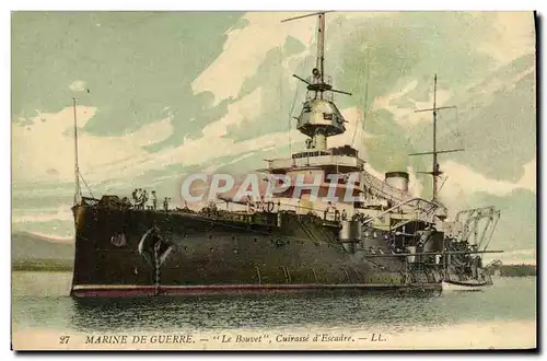 Ansichtskarte AK Bateau Guerre Marine de Guerre Le Bouvet Cuirasse d Escadre