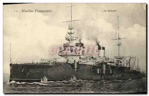 Ansichtskarte AK Bateau Guerre Marine Francaise Le Bouvet