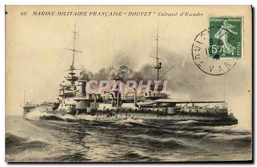 Ansichtskarte AK Bateau Guerre Marine Militaire Francaise Bouvet Cuirasse d Escadre