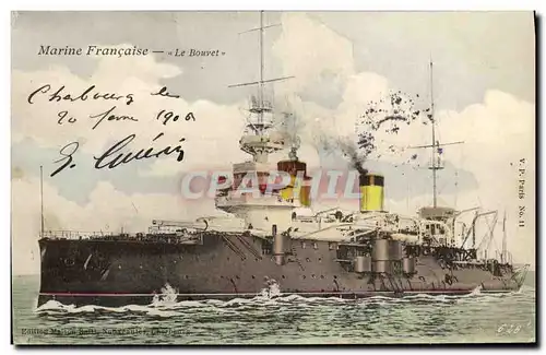 Cartes postales Bateau Guerre Marine Francaise Le Bouvet