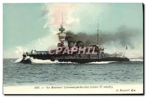 Cartes postales Bateau Guerre Le Bouvines Cuirasse garde cotes