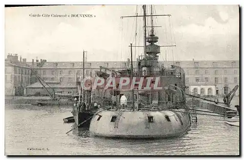 Cartes postales Bateau Guerre Garde Cotes Cuirasse Bouvines