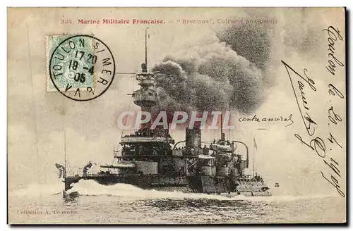 Cartes postales Bateau Guerre Marine Militaire Francaise Brennus Cuirasse