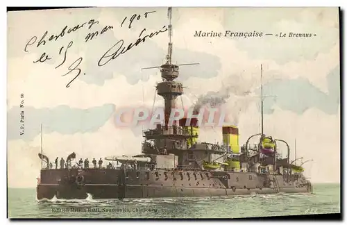 Ansichtskarte AK Bateau Guerre Marine Francaise Le Brennus