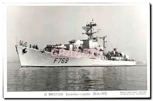 Cartes postales moderne Bateau Guerre Le Brestois Escorteur rapide 1973