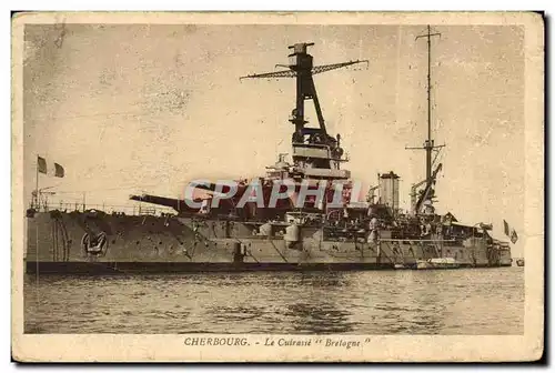 Cartes postales Bateau Guerre Cherbourg Le Cuirasse Bretagne