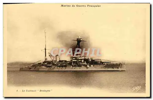 Cartes postales Bateau Guerre Le Cuirasse Bretagne