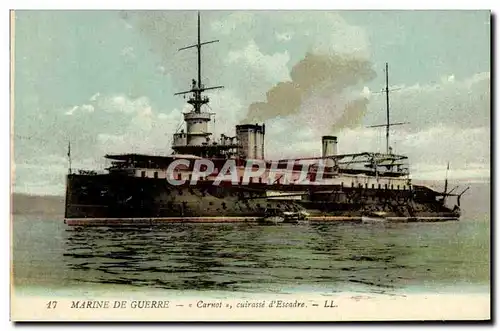 Cartes postales Bateau Guerre Marine De Guerre Carnot Cuirasse d Escadre