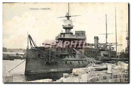 Ansichtskarte AK Bateau Guerre Cuirasse Carnot