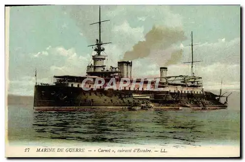 Cartes postales Bateau Guerre Marine De Guerre Carnot Cuirasse d Escadre