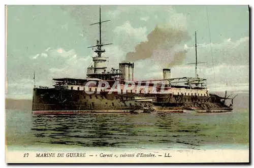 Ansichtskarte AK Bateau Guerre Marine De Guerre Carnot Cuirasse d Escadre