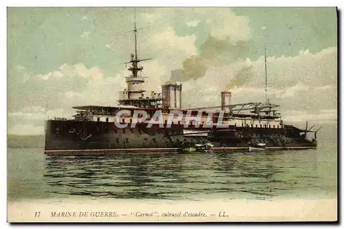 Cartes postales Bateau Guerre Marine De Guerre Carnot Cuirasse d Escadre