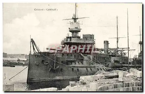 Ansichtskarte AK Bateau Guerre Cuirasse Carnot