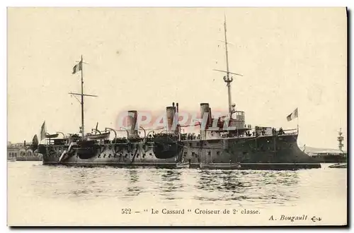 Ansichtskarte AK Bateau Guerre Le Cassard Croiseur de 2eme Classe