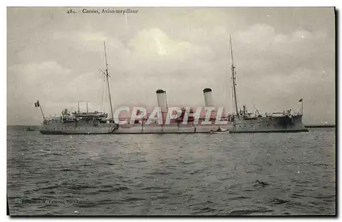 Cartes postales Bateau Guerre Cassini Aviso Torpilleur