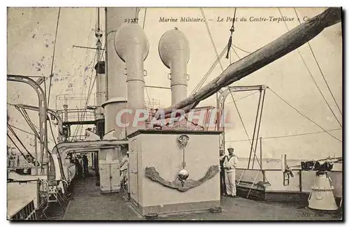 Cartes postales Bateau Guerre Marine Militaire Le Port du Contre Torpilleur Cassini