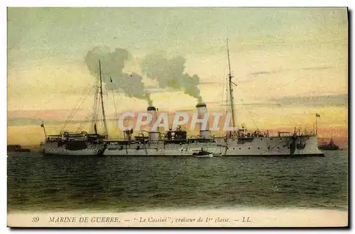 Cartes postales Bateau Guerre Marine De Guerre Le Cassini Croiseur de 1ere Classe