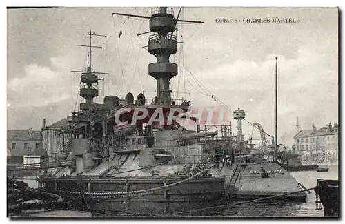 Cartes postales Bateau Guerre Cuirasse Charles Martel