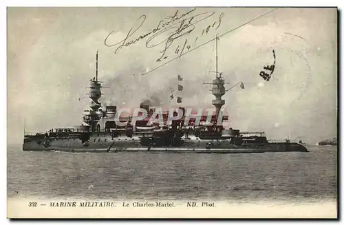 Ansichtskarte AK Bateau Guerre Marine Francoise Le Chartes Martel