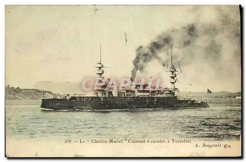 Cartes postales Bateau Guerre Charles Martel Cuirasse d Escadre a Tourelles