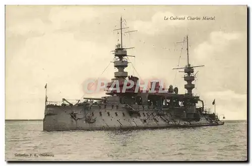 Cartes postales Bateau Guerre Le Cuirasse Charles Martel