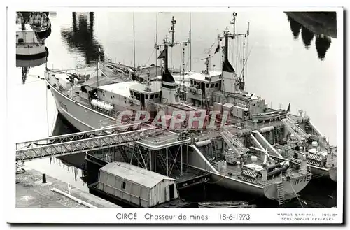 Cartes postales moderne Bateau Guerre Circe Chasseur de Mines 1973