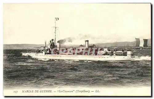 Cartes postales Bateau Guerre Marine De Guerre Le Claymore