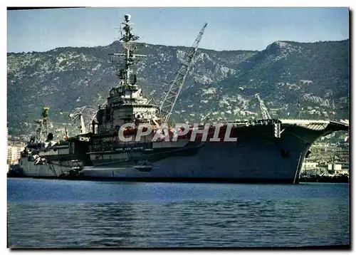 Cartes postales moderne Bateau Guerre La Cote D Azur Varoise Toulon Le Clemenceau a Quai Porte avions