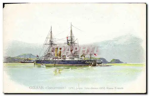 Cartes postales Bateau Guerre Coesar