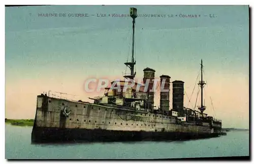 Cartes postales Bateau Guerre Marine De Guerre l ex Kolber aujourdhui Le Colmar