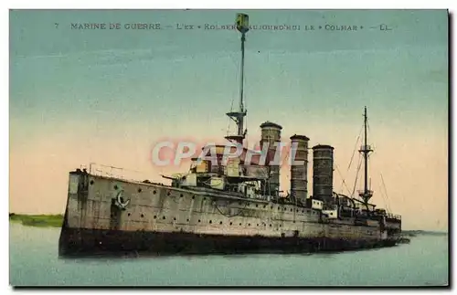 Ansichtskarte AK Bateau Guerre Marine De Guerre l ex Kolber aujourdhui Le Colmar