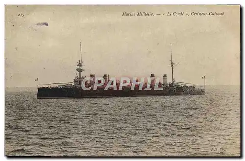 Cartes postales Bateau Guerre Le Conde Croiseur Cuirasse