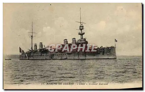 Cartes postales Bateau Guerre Marine De Guerre Le Conde Croiseur Cuirasse