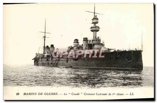 Ansichtskarte AK Bateau Guerre Marine De Guerre Conde Croiseur Cuirasse de 1ere classe