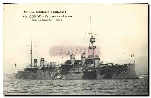 Cartes postales Bateau Guerre Le Conde Croiseur Cuirasse