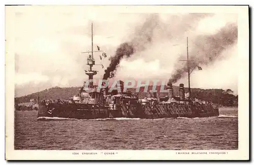 Cartes postales Bateau Guerre Le Conde Croiseur Cuirasse